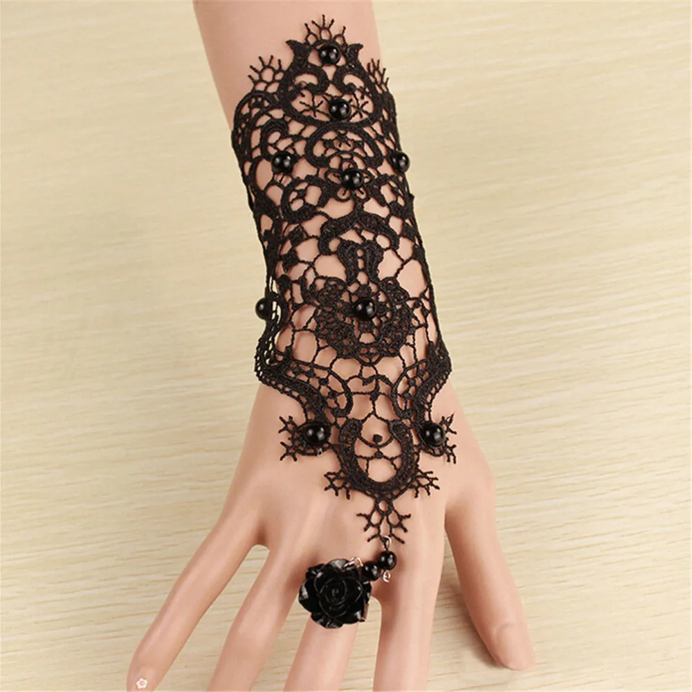 

Vintage Charms Bracelet Lace Rose Bracelet Classical Women's For Wedding Jewelry Accessories