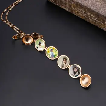 

Expanding Photo Locket Necklace Custom Photo Pendant Wings Necklace