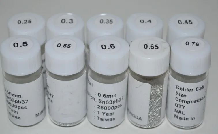 lead solder ball 25K 10bottles 0.25-0
