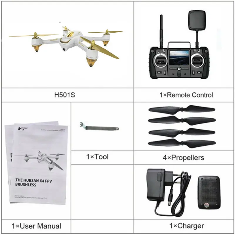 Радиоуправляемый Дрон Hubsan H501S X4 W/1080 P HD камера gps Квадрокоптер