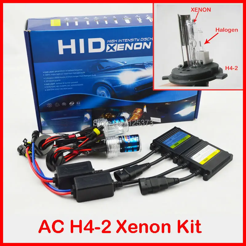H4 2 35W 6000K 2800LM Xenon HID Conversion Kit H4/H Beam Bulbs Lights