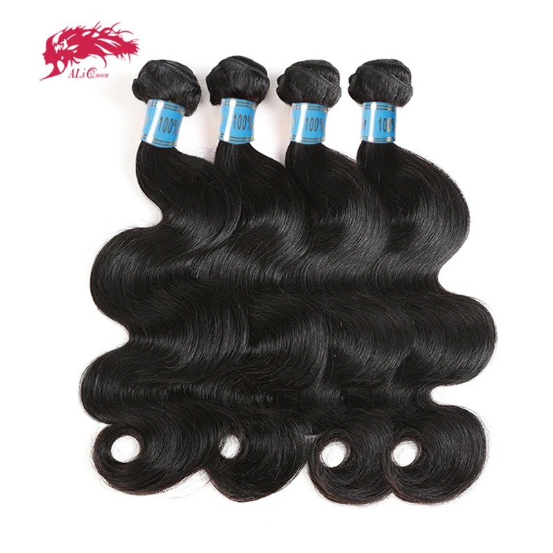 Ali Queen Hair 4 шт. перуанские искусственные натуральные волосы естественного цвета волнистые 8 26 дюймов M/7A 100%