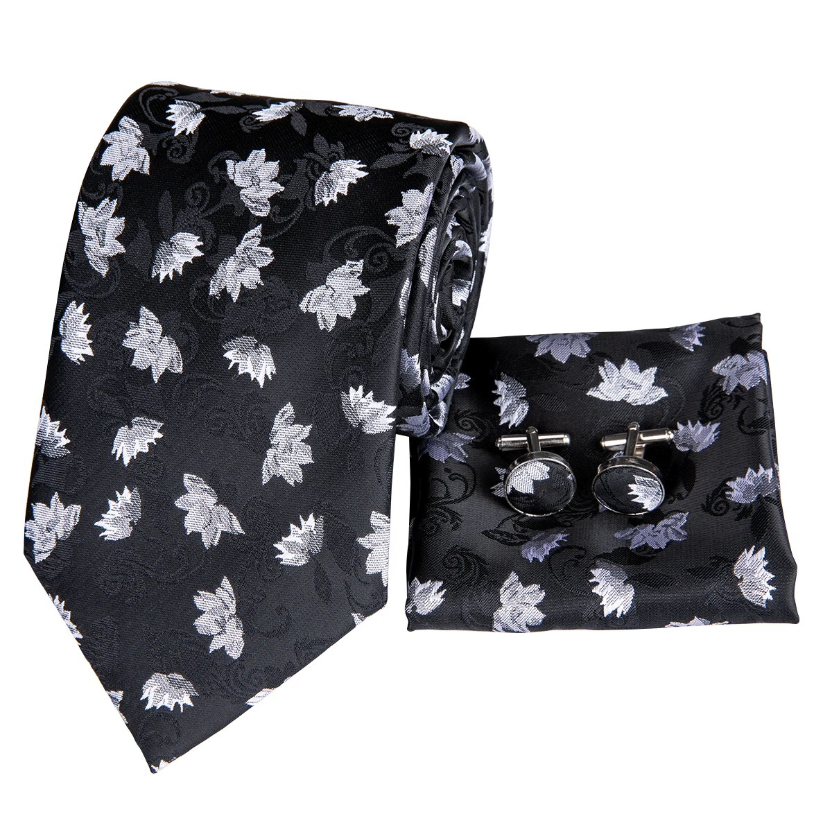 Hi-Tie, известный бренд, мужской галстук, черный, белый, Шелковый, жаккардовый, тканый, Свадебный галстук, официальный, строгий, для деловых SN-3007