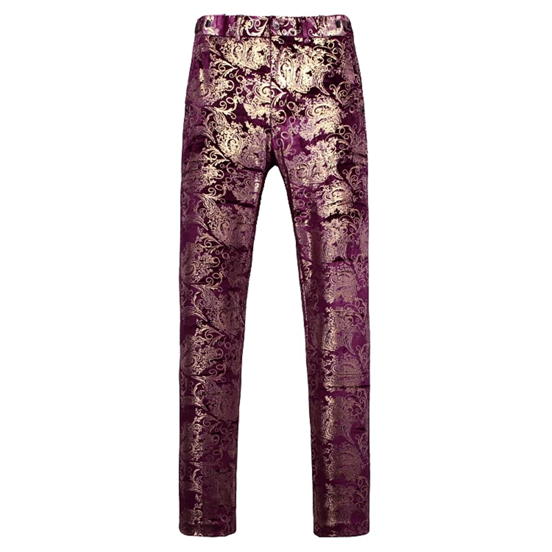 Buy Gold and red mens dress pants Red gold Men