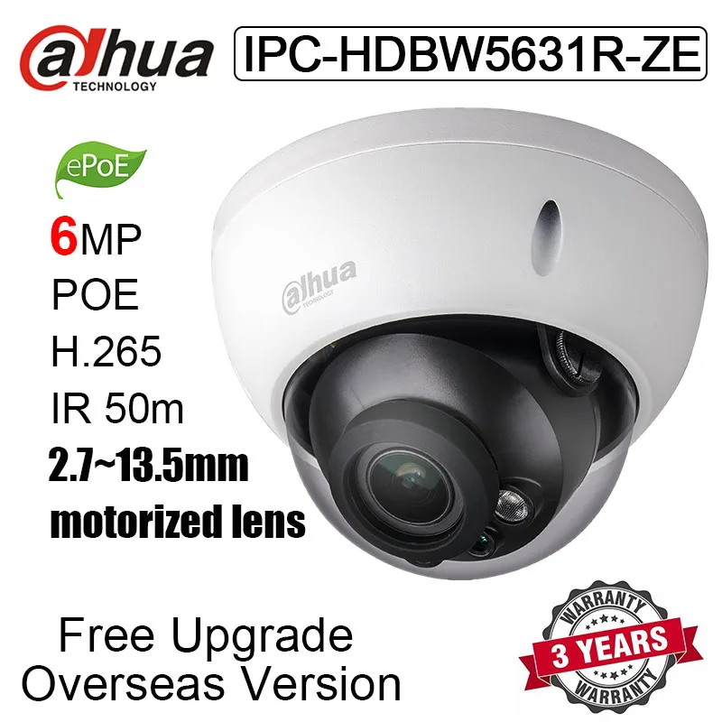 IPC-HDBW5631R-ZE 6MP WDR IR Dome Network Camera Indoor Camera IP Camera 1