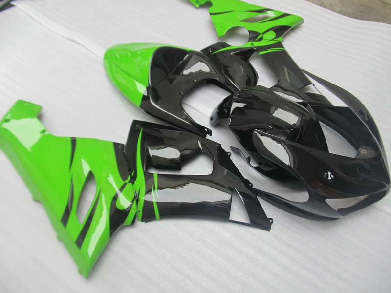 Комплекты обтекателей 100% подходит для Kawasaki NINJA ZX 6R 2005 2006 zx6r 05 06 зеленый черный