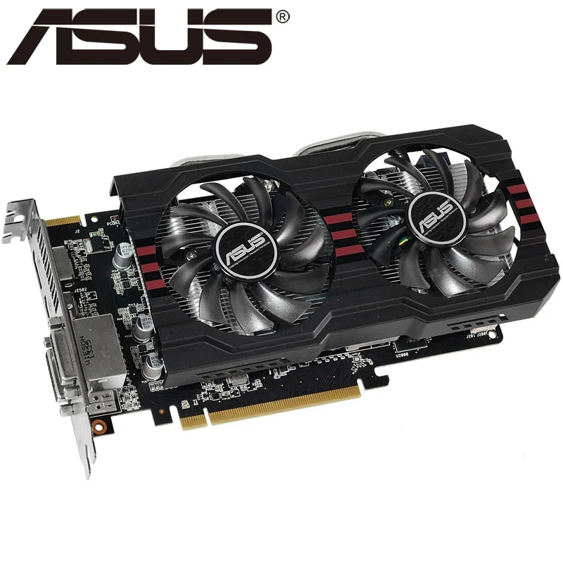Видеокарта ASUS R9 270 2 Гб 750 бит GDDR5 видеокарты для AMD Radeon R9270 VGA карты б/у эквивалент GTX