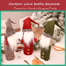 Американская Мода Рождественская бутылка вина крышка Рождество бар Праздник Санта вечерние украшения