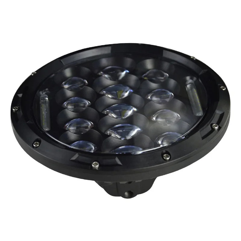1 Pair 7 Inch Round LED Headlight Lights 75W With White DRL And High Low Beam For Jeep Wrangler JK TJ  (5)