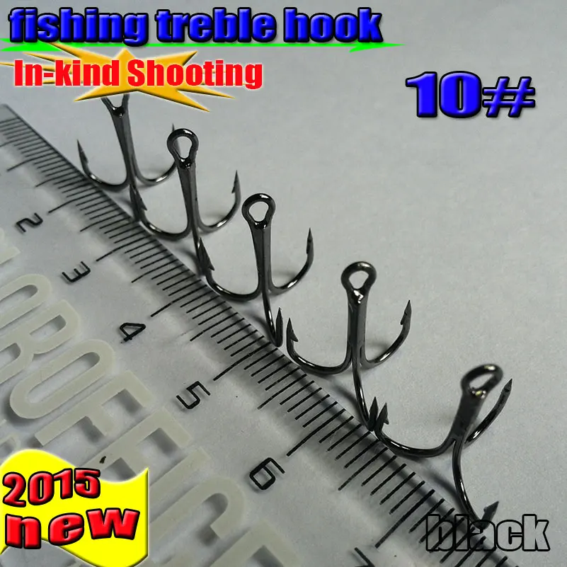 2023NEW size:10# Treble Fishing Hooks quantity:200pcs/lot High Quality size  high-carbon steel - AliExpress