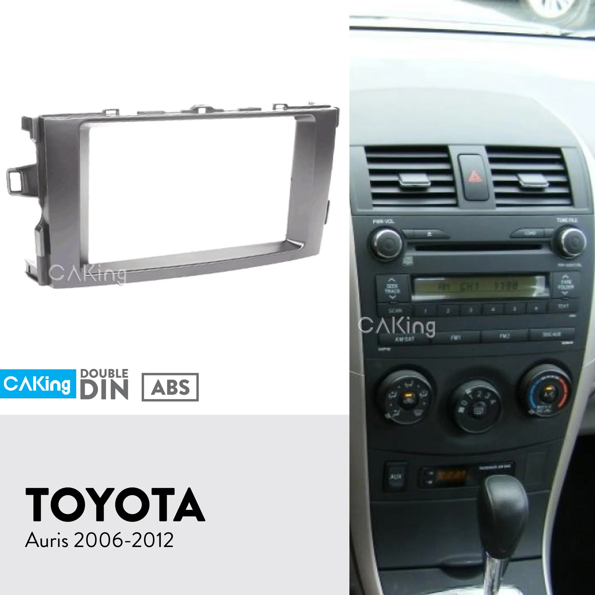 Двойной Din Автомобильная панель Радио панель для Toyota Auris 2006-2012 Dash монтажный комплект установка переходная пластина консоль адаптер рамка Крышка