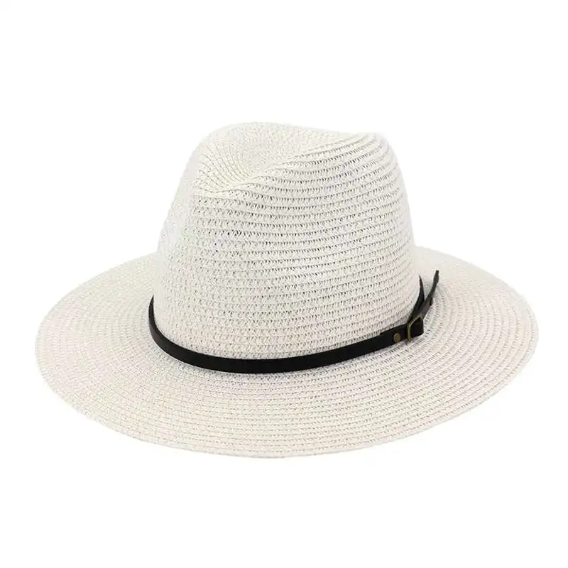 WZCX 2019 Новая мода широкими полями унисекс повседневные Соломенная шляпка прилив Винтаж пляжные женская летняя шляпа Защита от солнца