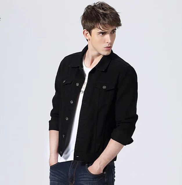 men jacket men's short denim jackets tops fashion jeans autumn spring