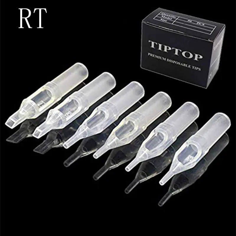 

100PCS Disposable Tattoo Tips Assorted for 3RL 5RL 7RL 9RL 3RS 5RS 7RS 9RS 5M1 7M1 Tattoo Needles Round TIPS TATTOO SUPPLIER