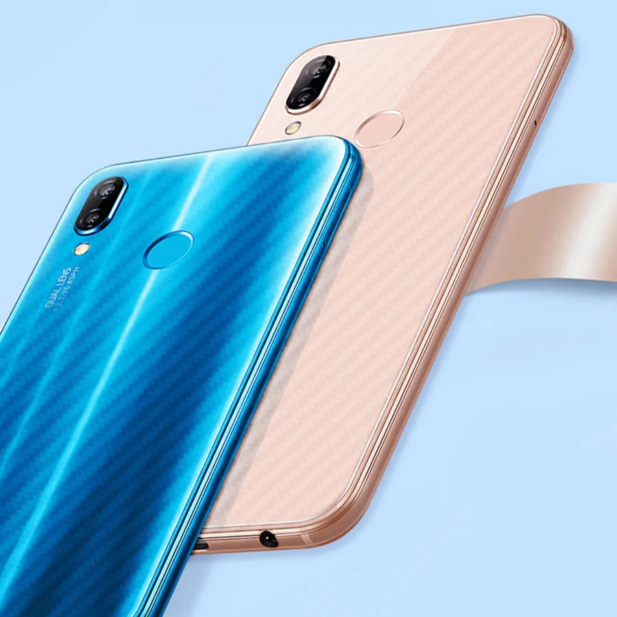 5 шт./лот, для huawei mate 20 Lite, 3D, не оставляет отпечатков пальцев, углеродное волокно, задняя защитная пленка для экрана, для huawei P Smart Plus, Полное стекло