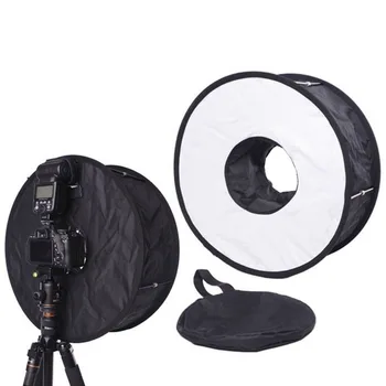 

45cm 18" Foldable Macro Ring Circular Round Softbox Reflector For Canon 600EX-RT 580EX II 430EX II nikon Speedlite Flash Light