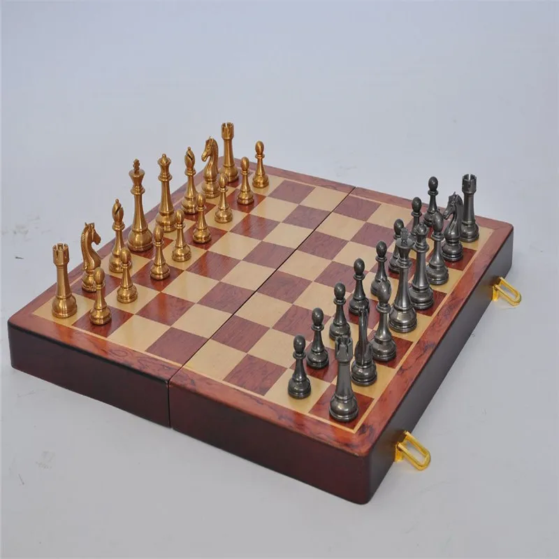 

2017 High-Grade Environmental Protection Quality Alloy Pieces Solid Wood International Chess Game