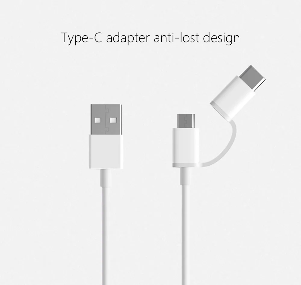 Xiaomi mi 2 в 1 USB кабель для передачи данных 100 см и 30 см кабель для передачи данных type-C mi cro USB кабель для быстрой зарядки