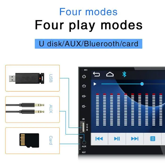 Общий автомобиль высокой четкости 7 дюймов Bluetooth некоторые мобильные телефоны могут не заряжаться) установить радио MP5 плеер