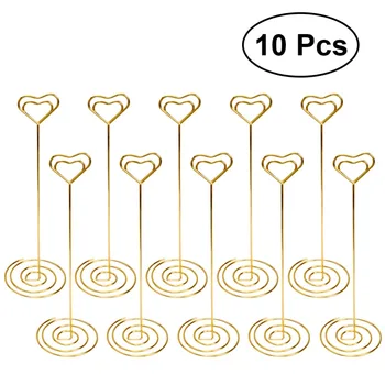 

Hot Heart Pattern Table Number Holders Name Card Holders Photo Stand Note Memo Clip Weeding Party Decorations