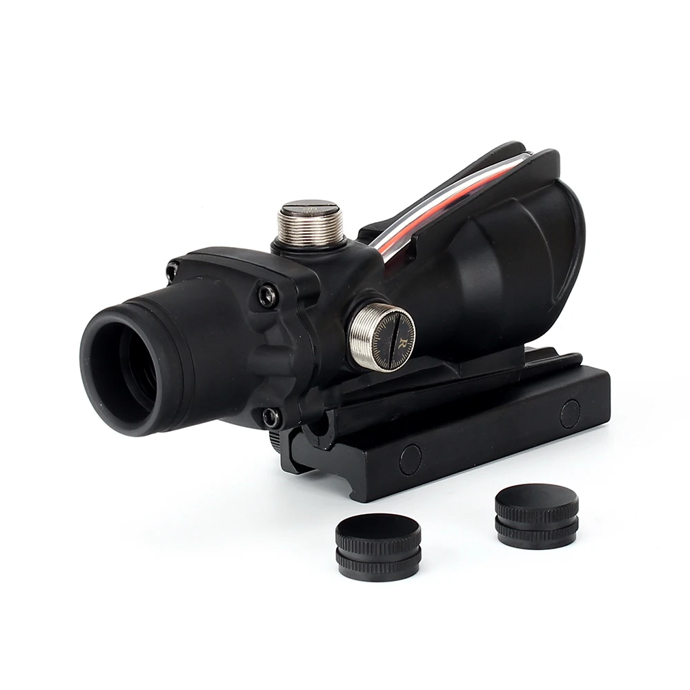 ohhunt 1x32 Hunting RifleScopes Red or Green Dot Sights Real Fiber Optics M16 Rifle Tactical Optical Scope Fit Picatinny Rail (4)