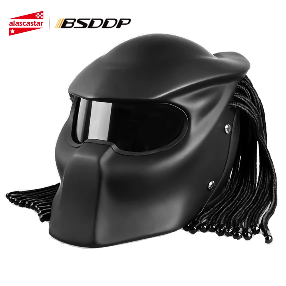 

New Motorcycle Helmet Vintage Full Face Helmet Casco Motocross Motorbike Chopper Biker Casco Moto Capacete Helmet Braid