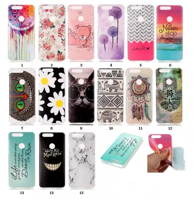 

Cartoon Painting case For Huawei Honor 8 Soft TPU Protective back cover for huawei honor8 New Silicone phone shell housing