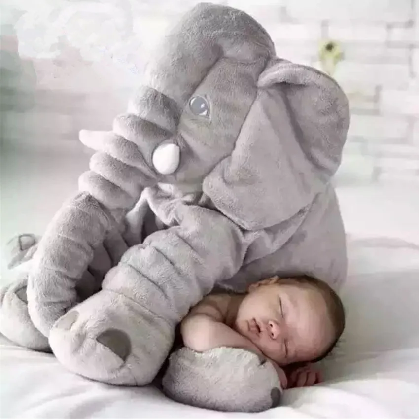 Мультфильм 60 см большой плюшевая игрушка слон детский спальный спинки мягкие подушки слон кукла подарок на день рождения для детские
