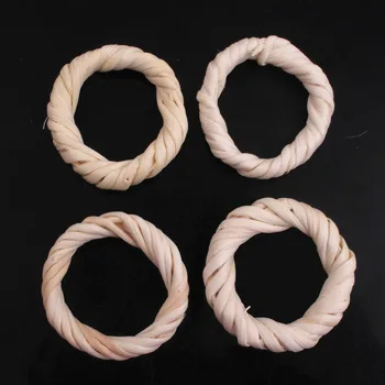 

Kwoi Vita DIY AAA Quality Handmade Wood Round Circle Bamboo Rattan for Necklace Earring Jewelry Accessory 33mm