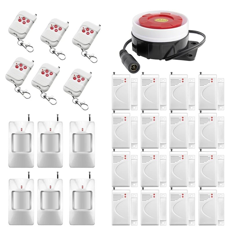 Intelligent Wireless Remote control Home Alarm System Simple Setting