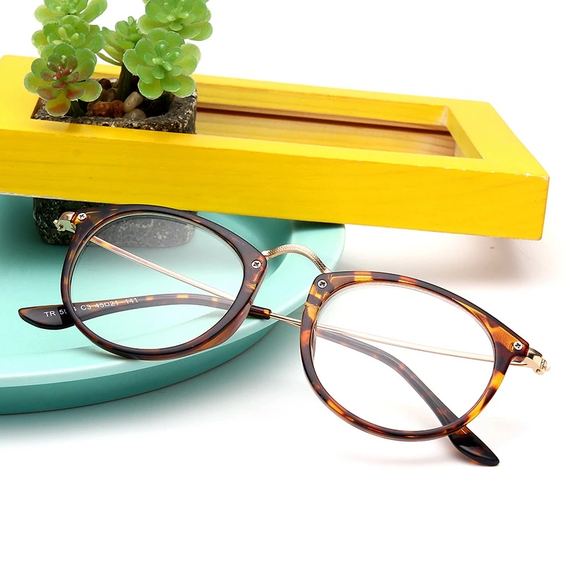 Seemfly круглые очки Ретро рамка анти синий свет плоское зеркало металл для женщин и мужчин оптические очки Оправы унисекс очки