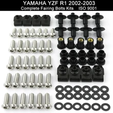For Yamaha YZF-R1 YZFR1 2002 2003 Motorcycle Full Fairing Bolt Kit Bodywork Cowling Screws Fairing Screw Nuts Stainless Steel For Yamaha YZF-R1 YZFR1 2002 2003 Motorcycle Full Fairing Bolt Kit Bodywork Cowling Screws Fairing Screw Nuts Stainless Steel