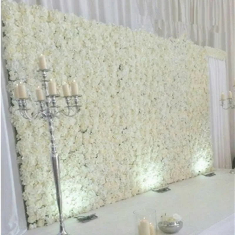

10pcs/lot 60X40CM Romantic Artificial Rose Hydrangea Flower Wall for Wedding Party Stage and Backdrop Decoration Many colors