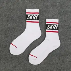 1 пара SKR! Вязаные студенческие забавные носки для девочек, Calcetines Mujer, полосатые носки для влюбленных, школьные, японские, Harajuku, женские носки