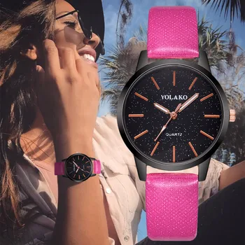 

YOLAKO Ladies Designer Watches Luxury Watch Women 2020 Women's Casual Quartz Leather Band New Strap Watch Analog Wrist Watch