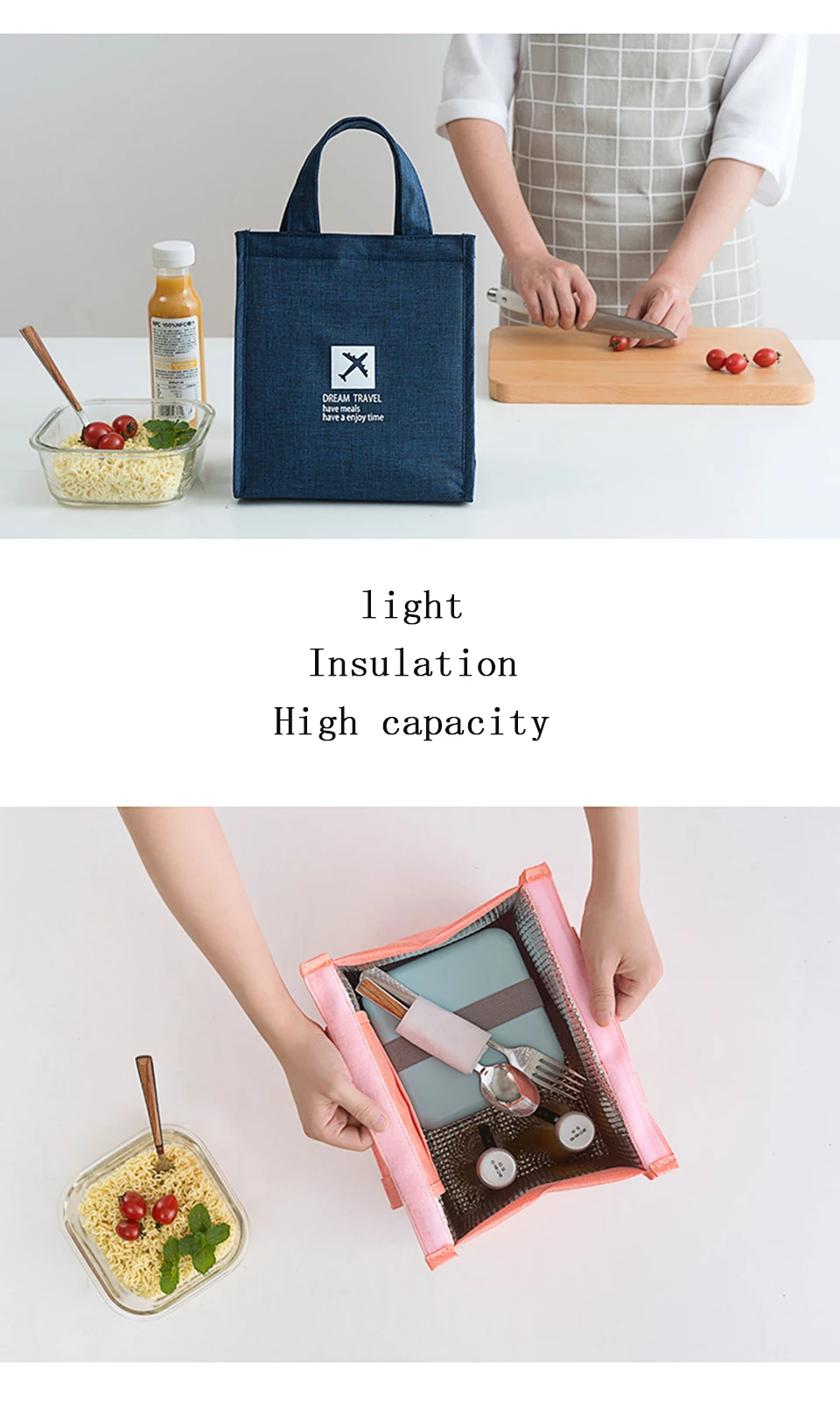 Portable Insulated Canvas lunch Bag Thermal Food Picnic Lunch Bags for Women kids Men Cooler Lunch Box Bag1