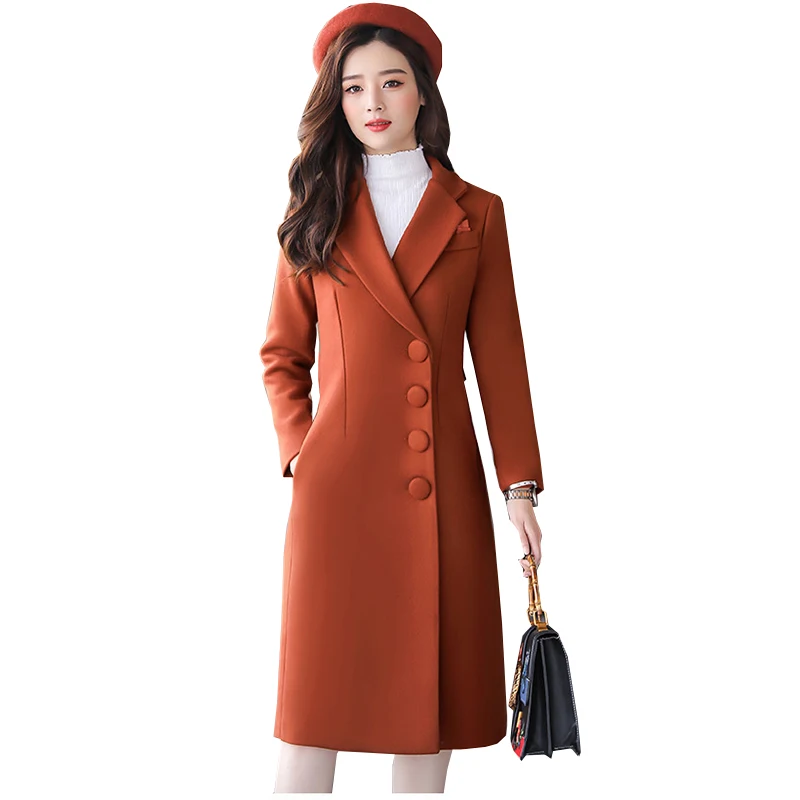 Wool Coat Women 2018 New Thick Warm Winter Jacket Loose Large size Medium length Outerwear High