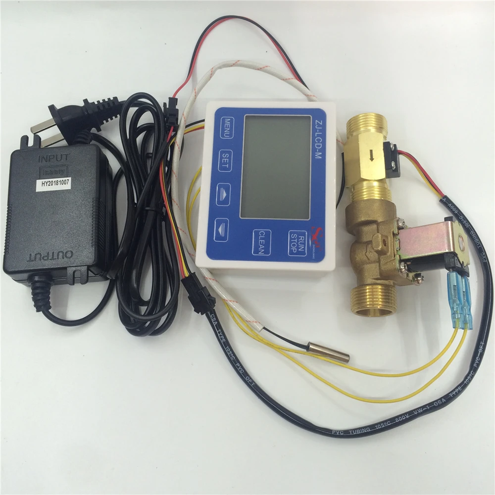 ZJ LCD M контроллер расходомера + 3/4 &quotдатчик расхода 3/4&quot клапан зарядное