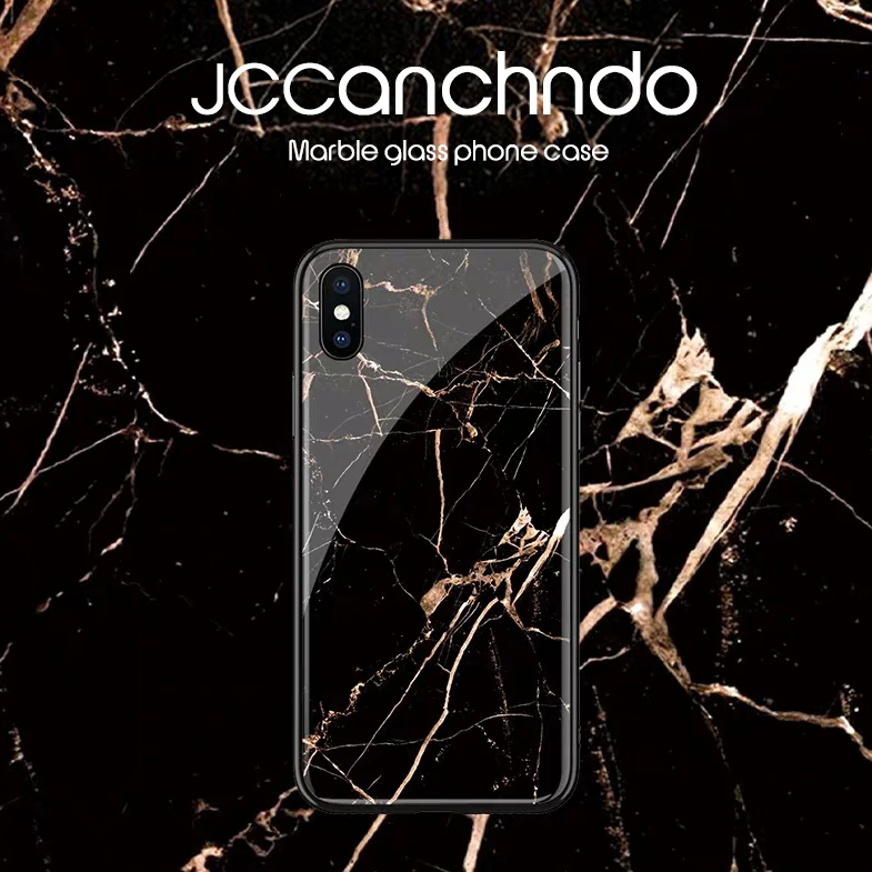 Чехол для iphone 6 7 8 6s xs max 5 5s se чехол X XS XR Plus стеклянный черный мраморный телефона |