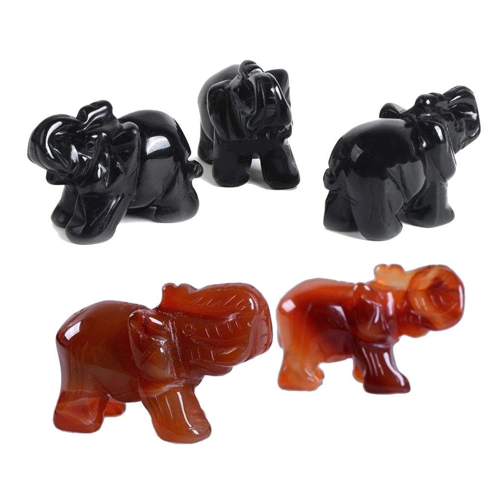 

Natural Stones Craving Jade Marble Elephant Decoration Office Crafts Mini Lucky Elephant Feng Shui Statue Desktop Decor
