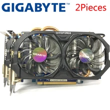 GIGABYTE 2 штуки видеокарты GTX 660 2 Гб 192Bit GDDR5 видеокарты для nVIDIA Geforce используются VGA карты прочнее, чем GTX 750 TI