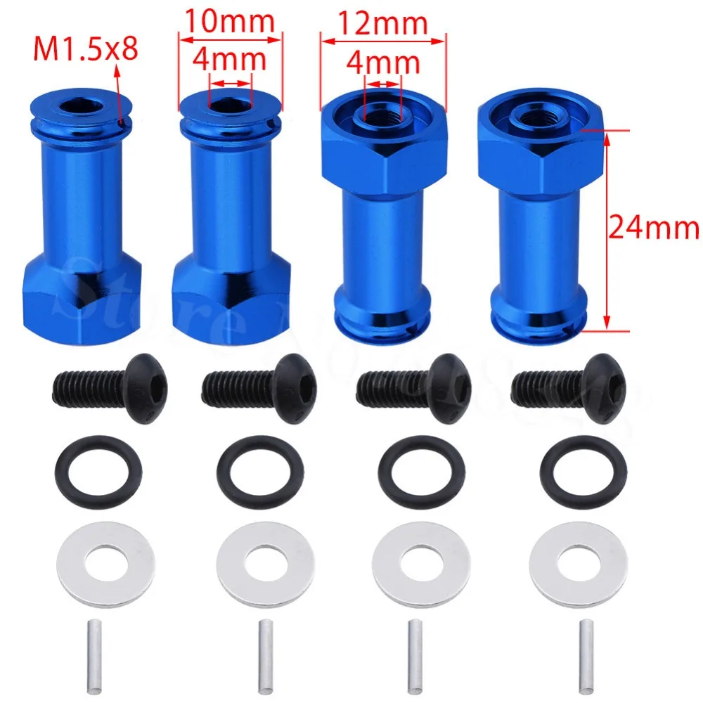 4x алюминиевый мм 12 мм колесный шестигранный концентратор удлинитель адаптер Spacer Widener для Traxxas 1/16 Slash 4WD E-Revo Summit VXL RC автомобиль Hop Up запчасти