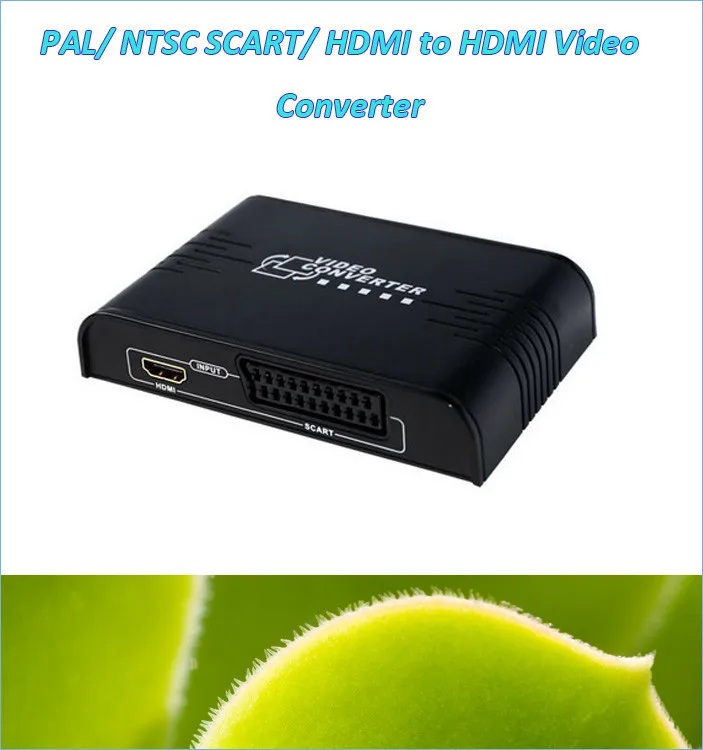 PAL/NTSC SCART/HDMI к преобразователь видеосигнала HDMI Box 720 P 1080 масштабирования с 3,5 мм и коаксиальный аудио выход для игровых консолей DVD