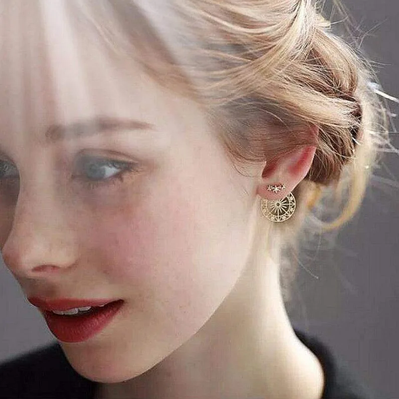 

M MISM Metal Women Stud Earrings Rhinestone Daisy Festival Sweet Vintage Pendientes Girls Retro Brincos Jewelry boucle d'oreille