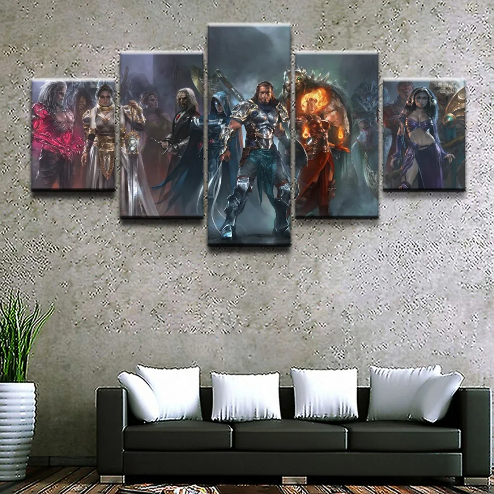 

Magic Gathering Game HD Print Picture Painting Home Decor Picture Artwork 5 Pieces Canvas Painting Wall Art Living Room Artwork