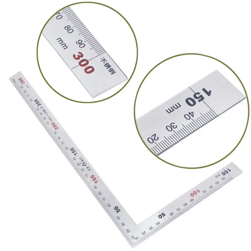 HOT 15x30cm 90 Degree Angle Metric Try Mitre Square Ruler Scale Stainless Steel New | Инструменты