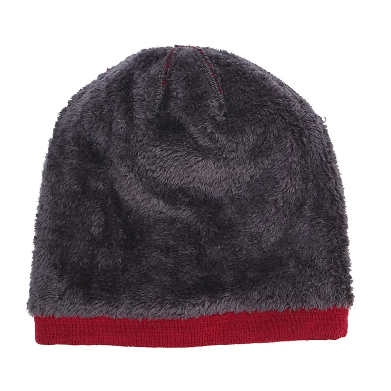 Шерстяные шапки s для мужчин, брендовые вязаные флисовые шапки унисекс, утолщенные зимние шапки, повседневные Лыжные Спортивные Теплые Мешковатые шапки
