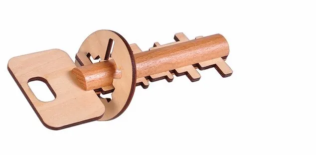 wooden key puzzle