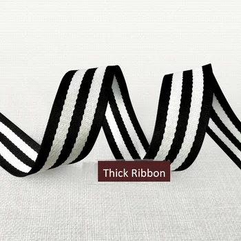 

Quality Thick Wide 75mm White Black Strap Striped polyester ribbon Webbing Knapsack Strapping Bags Crafts DIY Sewing Accessories