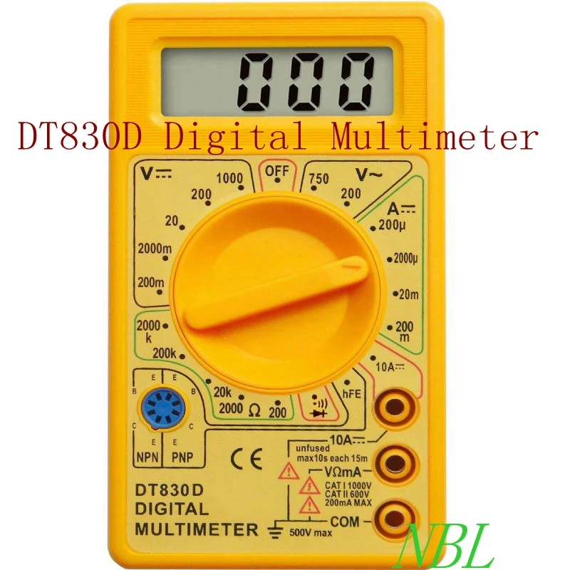 Mini Digital Multimeter Buzzer Overload protection Square Wave Output